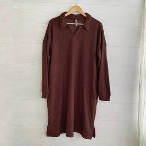 Mondetta Chocolate Long Sleeve Dress